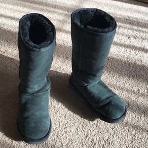 Used black tall UGG boots